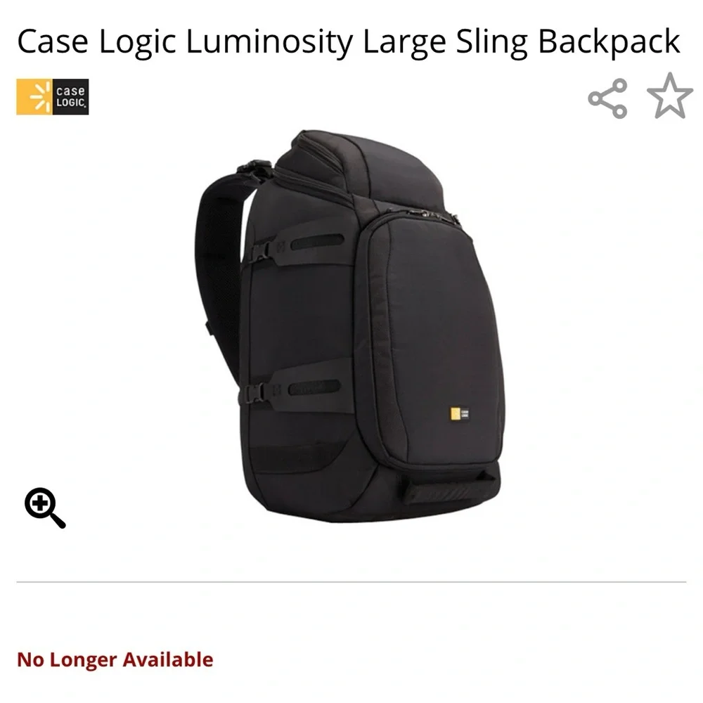 Case Logic Black Sling Backpack